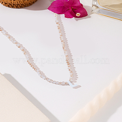1Pc Glass Rondelle Beaded Necklaces&nbsp;NJEW-LP0007-23L