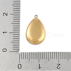 イオンプレーティング（IP）304ステンレスペンダント  ティアドロップチャーム  18KGP本金メッキ  16x10.5x3.5mm  穴：1.2mm&nbsp;STAS-U019-35G