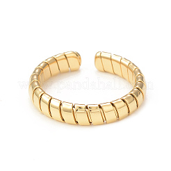 Ion Plating(IP) 304 Stainless Steel Spiral Open Cuff Ring for Women&nbsp;RJEW-I096-15G