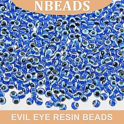 ナザールボンジュウ樹脂ビーズ  ラウンド  藤紫色  4mm  穴：1mm  800個/箱&nbsp;RESI-NB0001-84