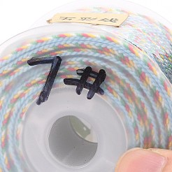 マルチカラーの装飾用編み込みナイロンコード  マクラメ編みのロープ  ジュエリー作りのための糸編み工芸  空色  2mm  約25.1ヤード（23m）/ロール&nbsp;NWIR-Z003-E03