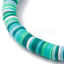 12Pcs 12 Color Polymer Clay Heishi Surfer Stretch Bracelets Set&nbsp;BJEW-JB10011
