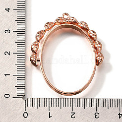 Rotatable Alloy Swivel Open Back Bezel Pendants&nbsp;PALLOY-I223-18RG
