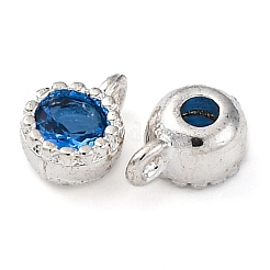 Brass Micro Pave Cubic Zirconia Charms&nbsp;KK-Z089-11S-02