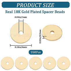 550Pcs Brass Spacer Beads&nbsp;KK-CN0002-48