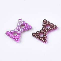 Rainbow ABS Plastic Imitation Pearl Links&nbsp;OACR-T015-03-12