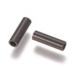 304ステンレスチューブビーズ  イオンプレーティング（ip）  電気泳動黒  10x3mm  穴：2mm&nbsp;STAS-L216-23G-B