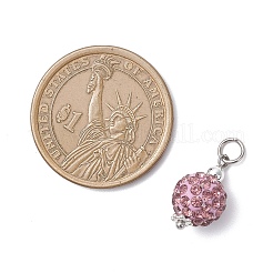 Handmade Polymer Clay Rhinestone Pendants&nbsp;PALLOY-JF04609