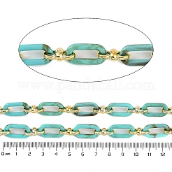 Rack Plating Acrylic & CCB Plastic Chain&nbsp;CHAC-H001-01C