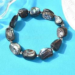 Abalone Shell Beads Stretch Bracelets&nbsp;BJEW-D315-02P