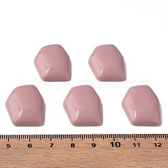 オペークアクリルカボション  不規則な六角形  淡いバイオレットレッド  25.5x19.5x5.5mm  約253個/500g&nbsp;MACR-S373-143-A14