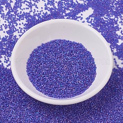 MIYUKIデリカビーズ小  シリンダー  日本製シードビーズ  15/0  （dbs0864)マット透明コバルトab  1.1x1.3mm  穴：0.7mm  約175000個/袋  50 G /袋&nbsp;SEED-X0054-DBS0864