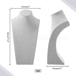 Fiberboard & Flannel Neckleces Display Stands&nbsp;ODIS-WH0061-38A