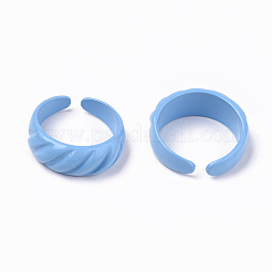 Spray Painted Alloy Cuff Rings&nbsp;RJEW-T011-33E-RS