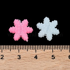 クリスマスプラスチックビーズ  模造ゼリー  スノーフレーク  ミックスカラー  14.5x12.5x6mm  穴：3.8mm  約1136個/500g&nbsp;KY-F023-09