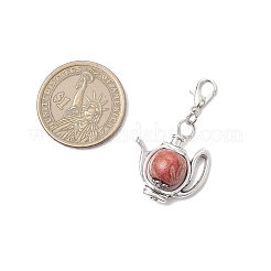 Teapot Alloy Wood Pendant Decorations&nbsp;HJEW-JM03394
