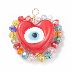 Handmade Evil Eye Lampwork Pendants&nbsp;PALLOY-JF01472