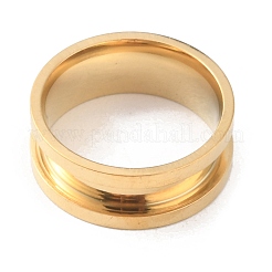 201 Stainless Steel Grooved Finger Ring&nbsp;RJEW-WH0004-32B-G