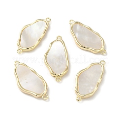 Brass Irregular Egg Connector Charms&nbsp;BSHE-Z003-06B-G