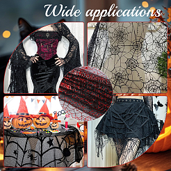 Polyester Spider Web Deco Mesh&nbsp;DIY-WH20049-45B-01
