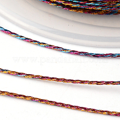 丸いメタリック糸  12プライ  カラフル  1mm  約54.68ヤード（50m）/ロール&nbsp;MCOR-L001-1mm-18