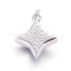 ドゥルージー風樹脂チャーム  真鍮のパーツと  スター  プラチナ  ミックスカラー  20x16.5x4~6mm  穴：3mm&nbsp;KK-J273-AP