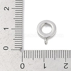 真鍮チューブベイル  カドミウムフリー＆ニッケルフリー＆鉛フリー  リング  プラチナ  12x9x2.5mm  穴：1.5mm&nbsp;KK-M311-30A-P