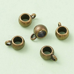 Tibetan Style Alloy Rondelle Tube Bails&nbsp;TIBE-YW0001-45AB