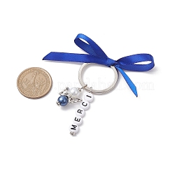 Angel Glass Pearl Beads & Acrylic Beads Charms Keychain&nbsp;KEYC-PH01054-05A