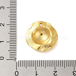 イオンプレーティング（IP）304ステンレスペンダント  帽子チャーム  18KGP本金メッキ  17x17x3.5mm  穴：1.2mm&nbsp;STAS-C104-21G
