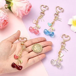 Alloy Enamel with Resin Pendant Decorations&nbsp;HJEW-YW00447-01