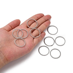 合金フレームコネクター  鉛フリー及びカドミウムフリー  アンティークシルバー色  直径約26mm  厚さ2mm  穴：22mm&nbsp;EA8631Y