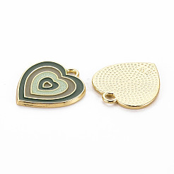 Rack Plating Light Gold Alloy Enamel Pendants&nbsp;LS-ENAM-Q444-014D-RS