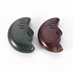 天然石インディアン瑪瑙ビーズ  穴なし/ドリルなし  ムーン  29.5~30.5x21x9.5mm&nbsp;G-T132-032A