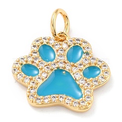 Real 18K Gold Plated Brass Micro Pave Cubic Zirconia Charms&nbsp;ZIRC-L100-085G-04