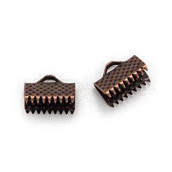 混合鉄リボンカシメエンドパーツ  無鉛の  ミックスカラー  7x10mm  穴：2mm  約570個/200g&nbsp;E143Y-M