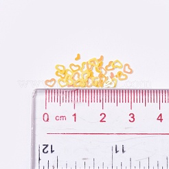 オーナメントアクセサリープラスチック製スパンコール/スパンコールビーズ  ハート  きいろ  3x4x0.1mm  約225000個/ポンド&nbsp;PVC-G001-02C