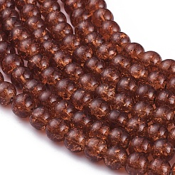 Crackle Glass Round Beads Strands&nbsp;X-CCG-Q001-8mm-16