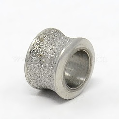 Tarnish Resistant 304 Stainless Steel Large Hole Column Textured Beads&nbsp;STAS-G037-12