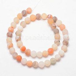 Natural Druzy Geode Agate Bead Strands&nbsp;X-G-K166-09-8mm-02