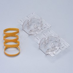 花のプラスチックキャンドル型  キャンドル作りツール用  弾性コード付き  透明  92x110x41mm  穴：35x35mm  内径：80x54mm&nbsp;DIY-I035-12