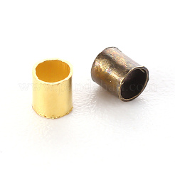 10.4g 4色 真鍮製つぶし玉  チューブ  ミックスカラー  2x2x0.15mm  穴：1.5mm  2.6 G /カラー&nbsp;KK-YW0001-25