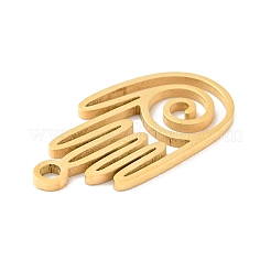 ステンレスペンダント201個  ヤシ  ゴールドカラー  19x10x1mm  穴：1.6mm&nbsp;STAS-E015-18G