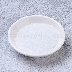 MIYUKIラウンドロカイユビーズ  日本製シードビーズ  11/0  （rr131f）マットクリスタル  11/0  2x1.3mm  穴：0.8mm  約1111個/10g&nbsp;X-SEED-G007-RR0131F