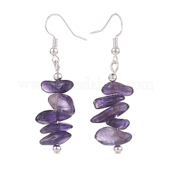 Natural Amethyst Chips Beaded Jewelry Set&nbsp;SJEW-JS01232-03