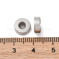 201ステンレスビーズ  内部のゴムと  スライダービーズ  コラム  変色防止  ステンレス鋼色  3.2x8.5mm  穴：2mm&nbsp;STAS-D301-23P-01