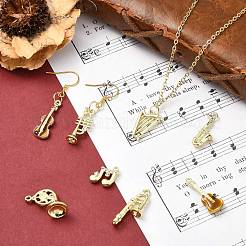 16Pcs 8 Styles Alloy Musical Instruments Pendants&nbsp;FIND-CJ0005-56G