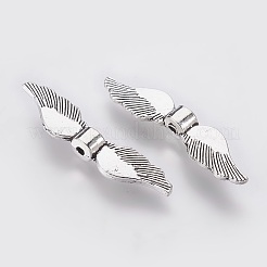 Tibetan Style Alloy Wing Beads&nbsp;TIBEB-6146-AS-LF