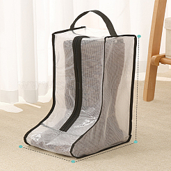 2個 2スタイル 半透明 PVC 防水 靴収納 ジッパーバッグ  ブラック  39x18.8x0.2cm、広げると48x28.5x19.6cm  1個/スタイル&nbsp;ABAG-LP0001-97A