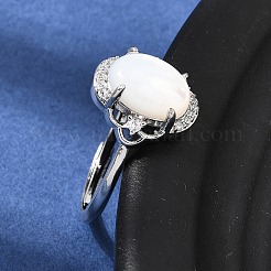 Brass Micro Pave Cubic Zirconia Finger Rings&nbsp;CU-CBA260E-05P